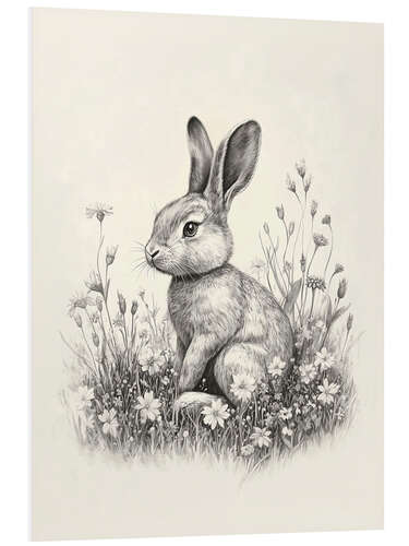 PVC-taulu Vintage Easter Bunny Sketch
