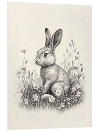 PVC-taulu Vintage Easter Bunny Sketch
