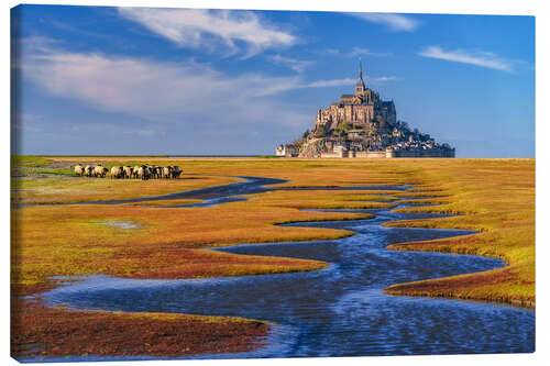 Leinwandbild Mont Saint Michel, Frankreich