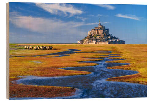 Puutaulu Mont Saint Michel, France