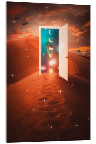 Obraz na szkle akrylowym A door in the desert to a new universe