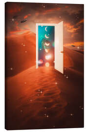 Tableau sur toile A door in the desert to a new universe - Gen Z