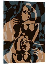 Tableau en verre acrylique Subtle Ties I - Shatha Dafai