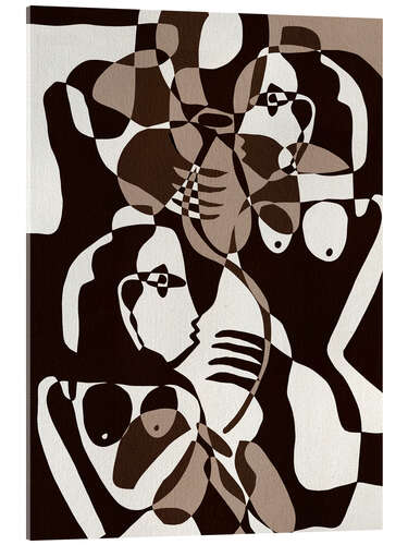 Tableau en verre acrylique Subtle Ties II