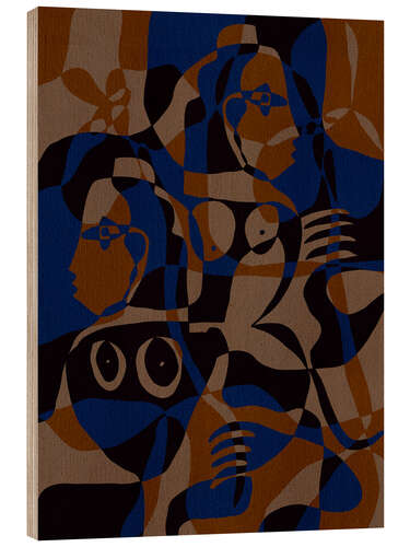 Tableau en bois Subtle Ties III