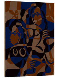 Tableau en bois Subtle Ties III