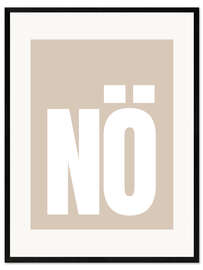 Framed art print NÖ, Beige - Ohkimiko