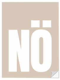 Naklejka na ścianę NÖ, Beige