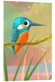 Acrylglasbild Süßer Eisvogel