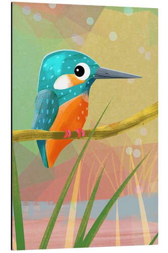 Obraz na aluminium Kingfisher upright