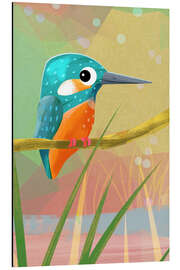 Obraz na aluminium Kingfisher upright
