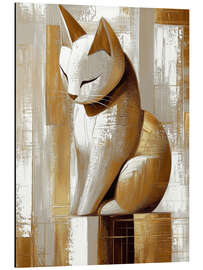 Alubild Goldene Katze