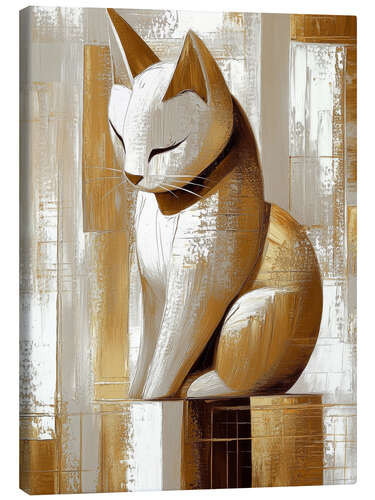 Canvas-taulu Golden Kitty