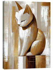 Tableau sur toile Golden Kitty