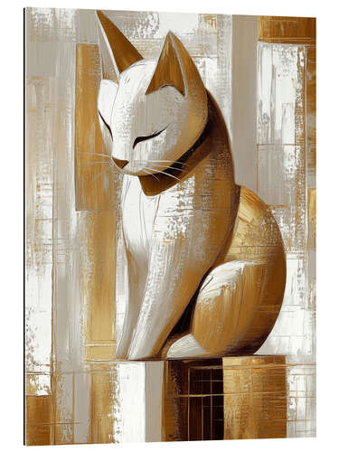 Tableau en plexi-alu Golden Kitty