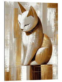 Tableau en plexi-alu Golden Kitty