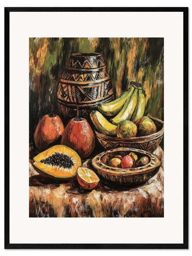 Impresión de arte enmarcada African still life