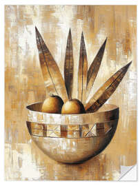 Naklejka na ścianę Still life with palm leaf