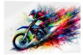 Acrylic print Motocross Race in the Dust Cloud II - nobelart