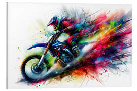 Aluminium print Motocross Race in the Dust Cloud II - nobelart