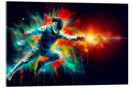 Quadro em acrílico Fencer in watercolour