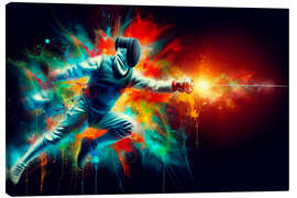 Lienzo Fencer in watercolour