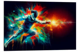 Magnettafel Fechter in Aquarell