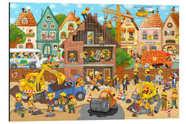 Aluminium print Hardworking construction workers - Marion Krätschmer