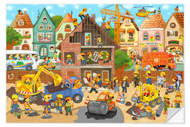 Wandsticker Fleißige Bauarbeiter - Marion Krätschmer