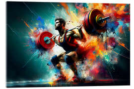 Quadro em acrílico Weightlifter in watercolour IV - nobelart