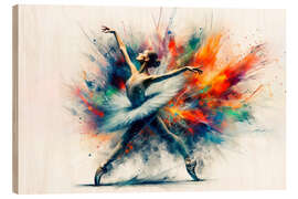 Hout print Ballet dancer