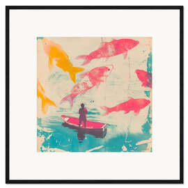 Stampa artistica con cornice Fishing dreamer