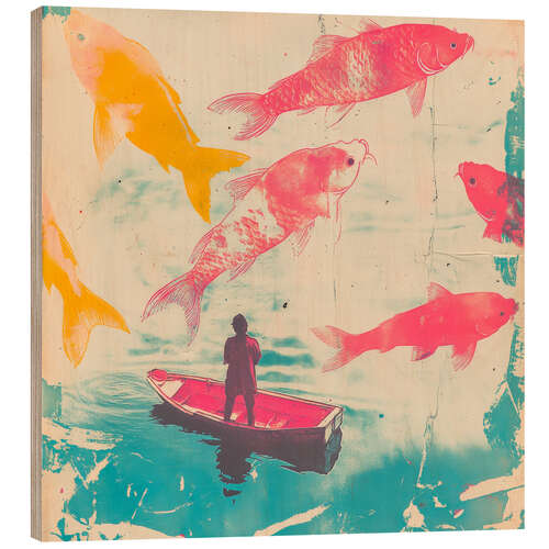 Puutaulu Fishing dreamer