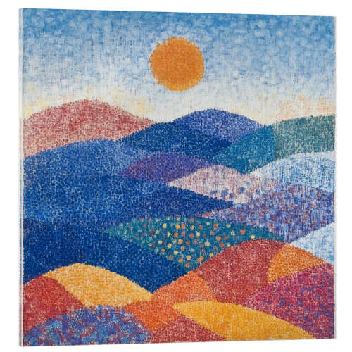Acrylic print Colourful fields