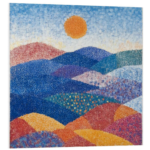 Print på skumplade Colourful fields