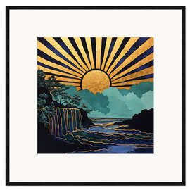Kunsttryk i ramme Golden sunrise