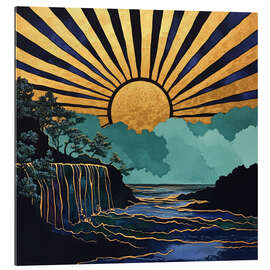 Tableau en plexi-alu Golden sunrise