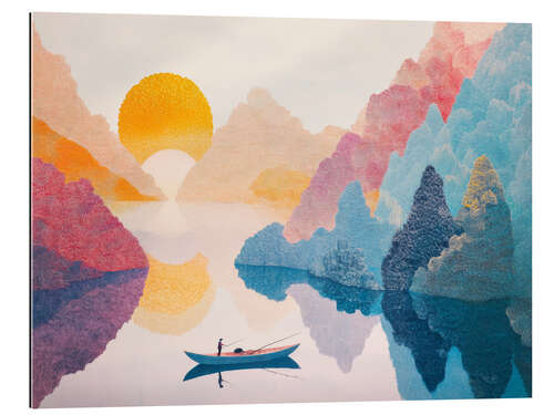 Cuadro de plexi-alu Sunset fishing