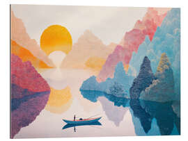 Cuadro de plexi-alu Sunset fishing