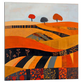 Gallery Print Orangefarbene Felder