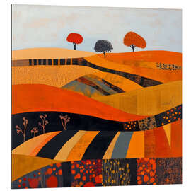 Magnettafel Orangefarbene Felder