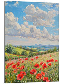 Print på aluminium Poppies Field
