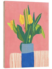 Holzbild Tulpen