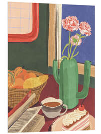 Tableau en PVC Book, coffee and cake - Gigi Rosado