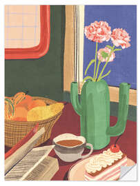 Wall sticker Book, coffee and cake - Gigi Rosado