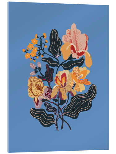Tableau en verre acrylique Blue Iris