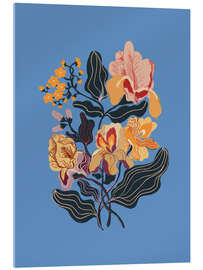 Tableau en verre acrylique Blue Iris - Gigi Rosado