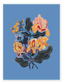 Wall print Blue Iris - Gigi Rosado