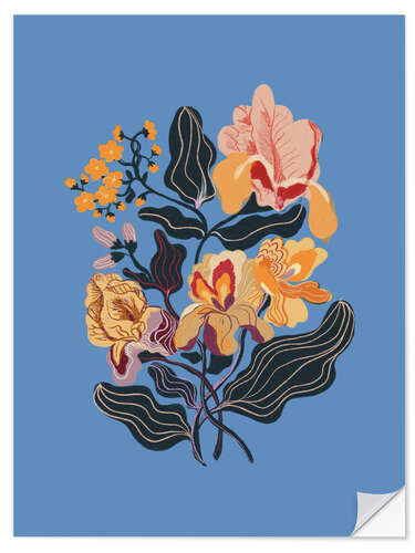 Självhäftande poster Blue Iris
