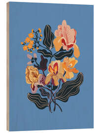 Obraz na drewnie Blue Iris